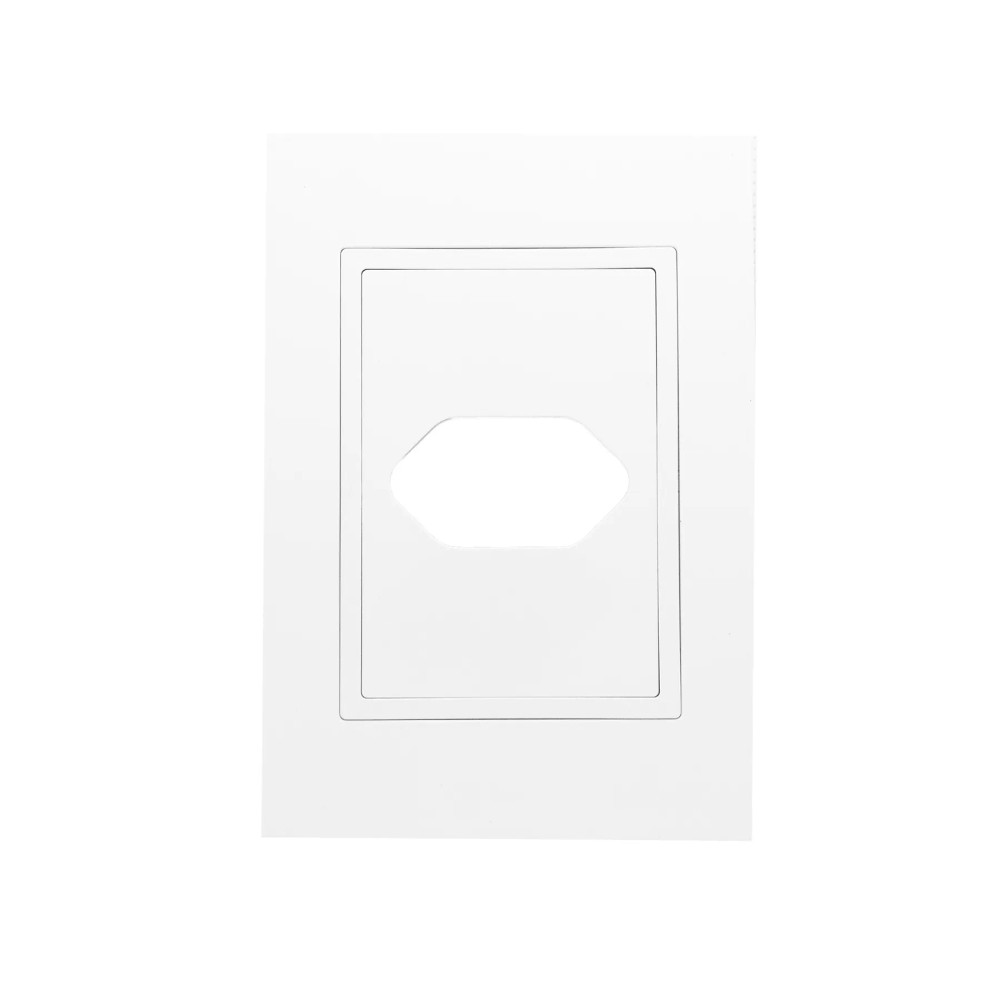 Placa 4x2 Tomada Horizontal Com Suporte Branca Ravenna Dicompel