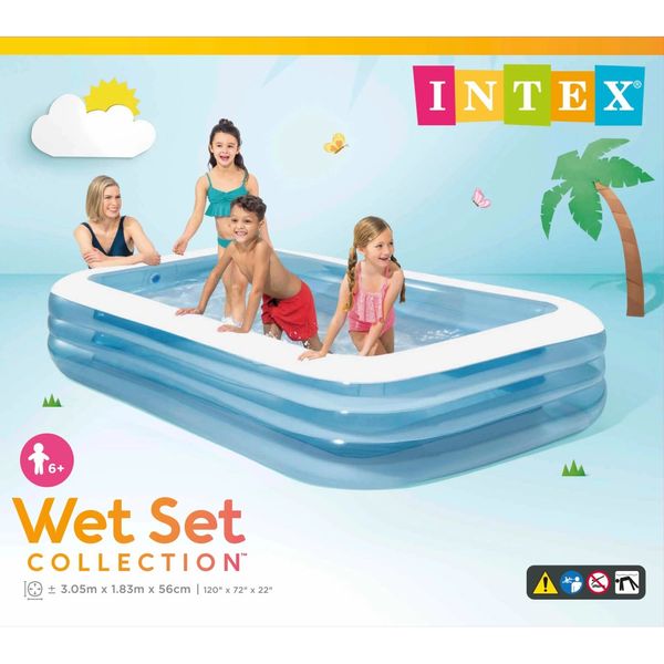Piscina Familiar 1050 Litros Azul Intex