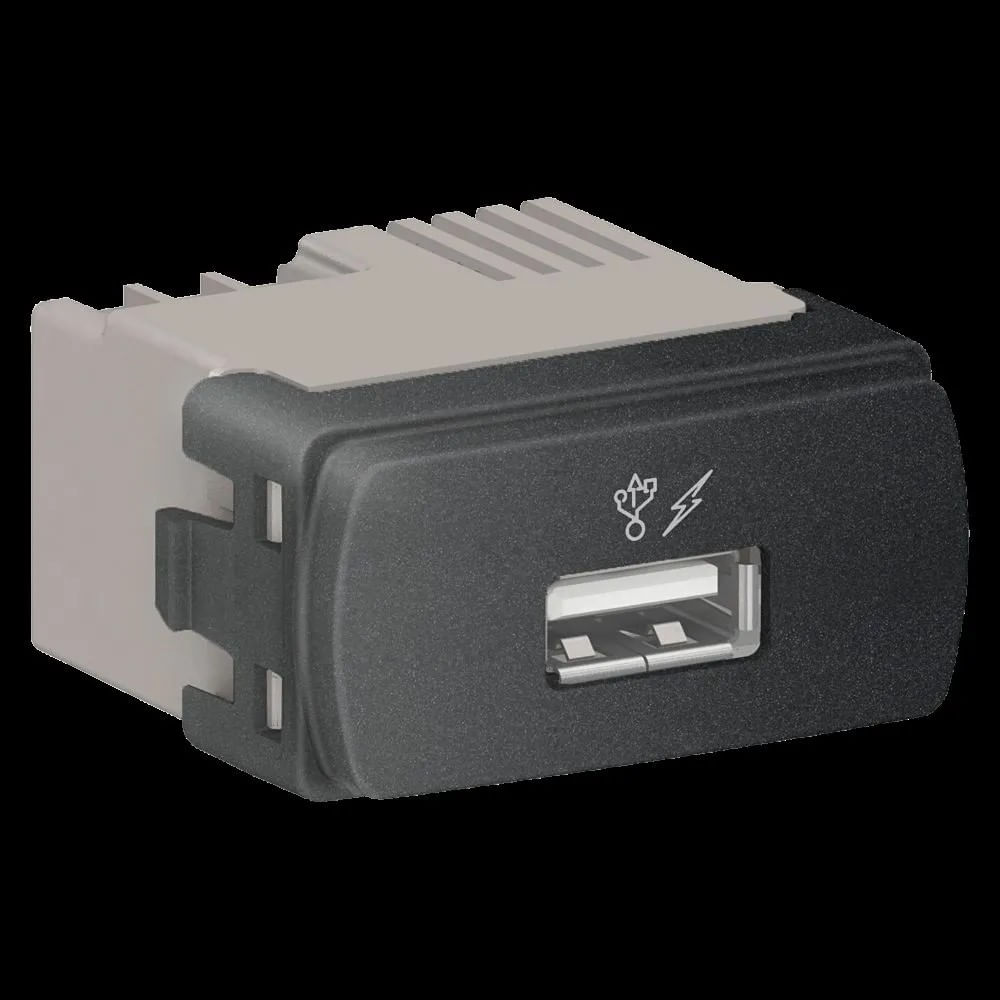 Módulo Tomada Usb Carregador 1a 127v 220v 1m Grafite Miluz Schneider