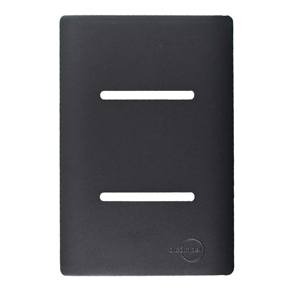 Placa 4X2 2 Interruptores Horizontal Com Suporte Grafite Novara Dicompel
