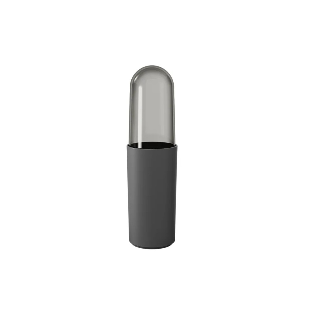 Porta Escova Serene Com Tampa Cinza Chumbo Brinox
