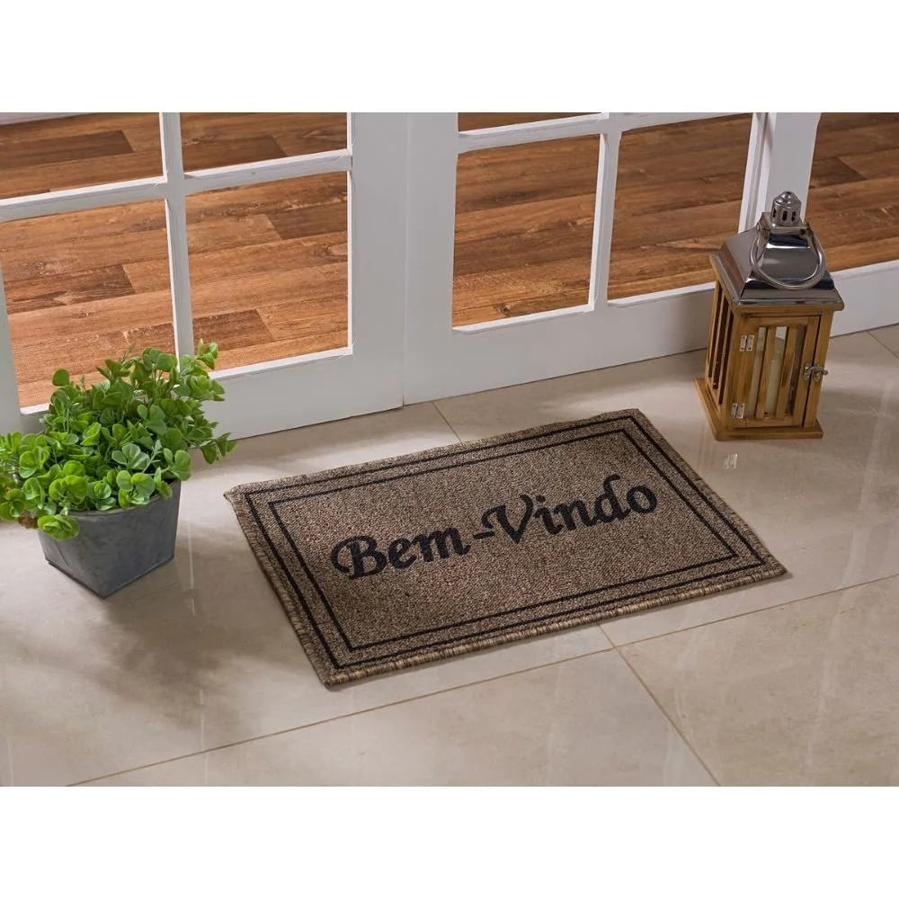 Tapete 40X60 Detroit Bem Vindo Bege Oasis
