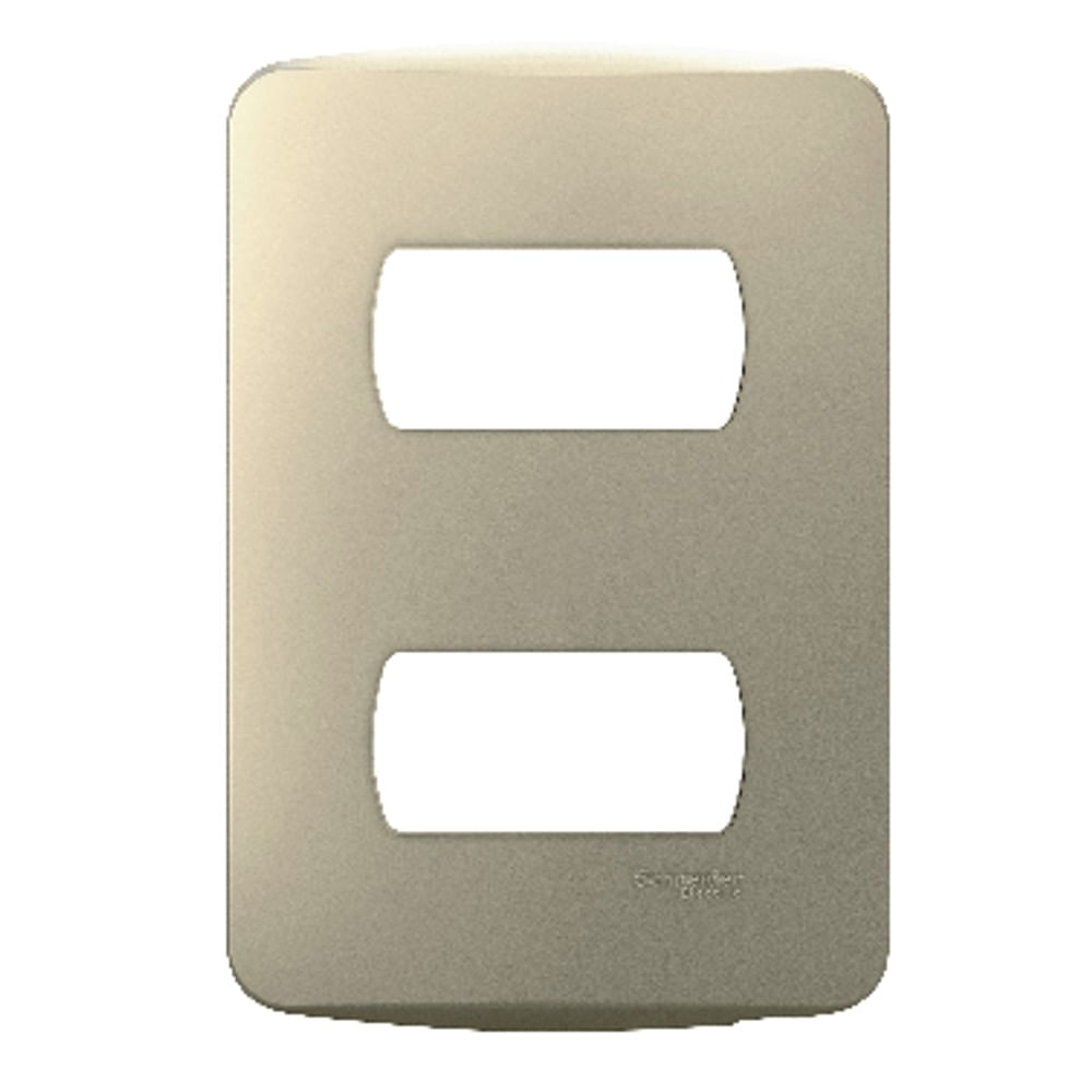 Placa 4x2 2 Postos Com Suporte Dourado Miluz Colors Schneider