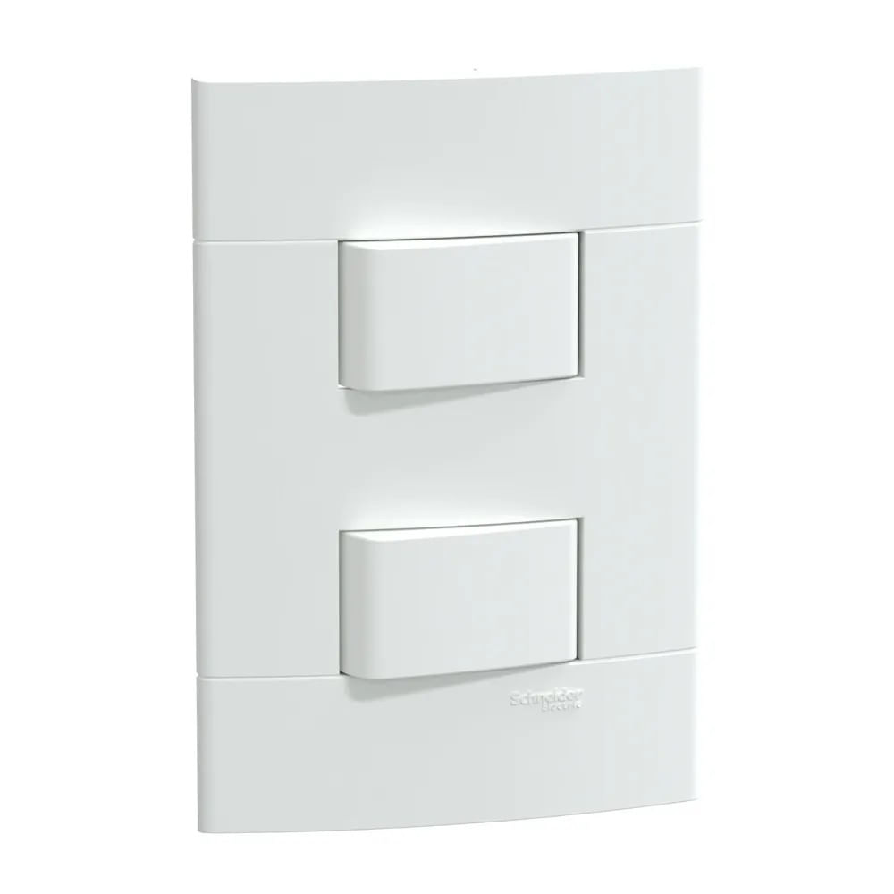 Conjunto 4X2 Com 2 Interruptores Simples 10A 250V Branco Fosco Lunare Up Schneider