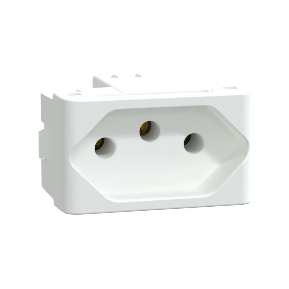 Módulo Tomada 2P T 10A 250V Branco Fosco Lunare Up Schneider
