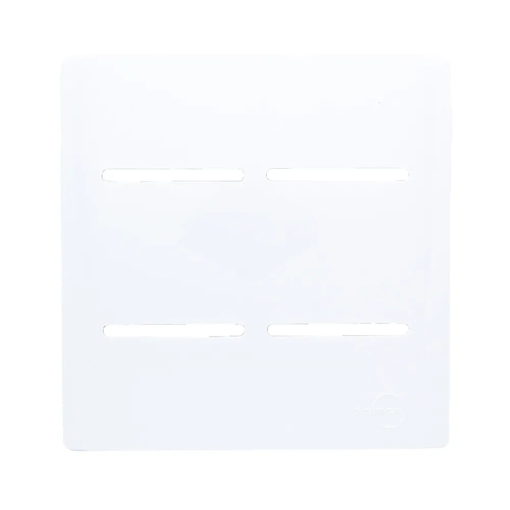 Placa 4X4 4 Interruptores Horizontal Com Suporte Branco Novara Dicompel