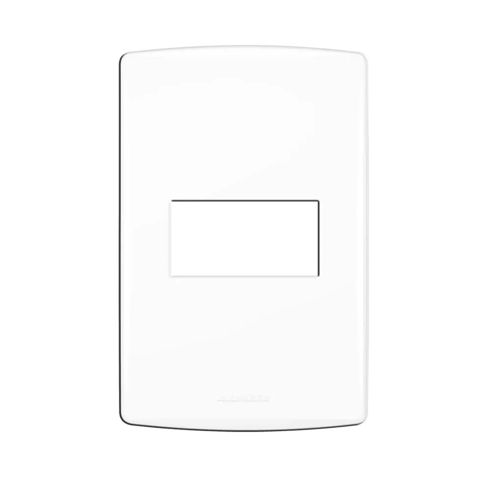 Placa 1 Módulo Com Suporte Bianco Pró 4x2 Branco Alumbra