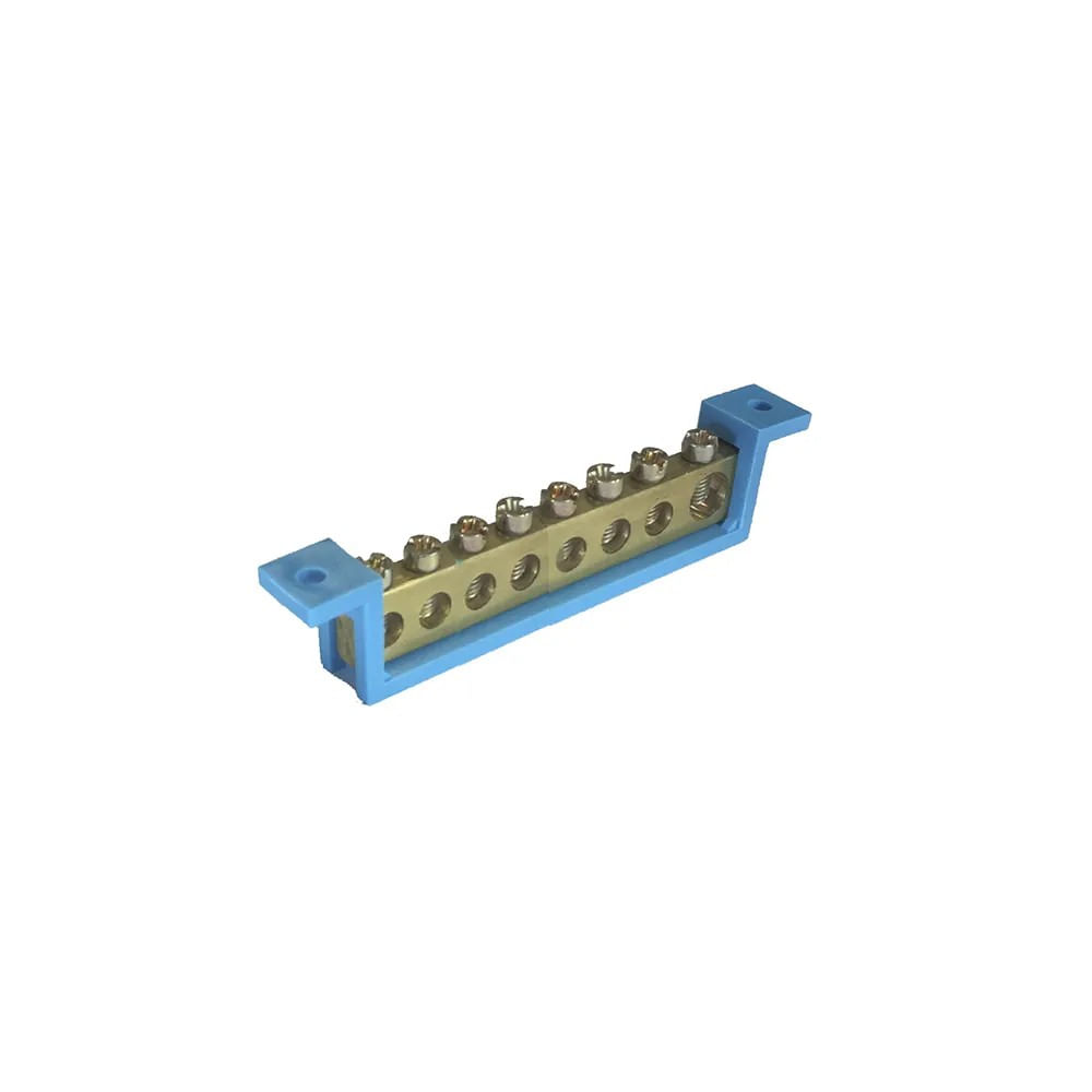 Barramento Neutro 08 Terminais Azul Fix 89 Mm Steck