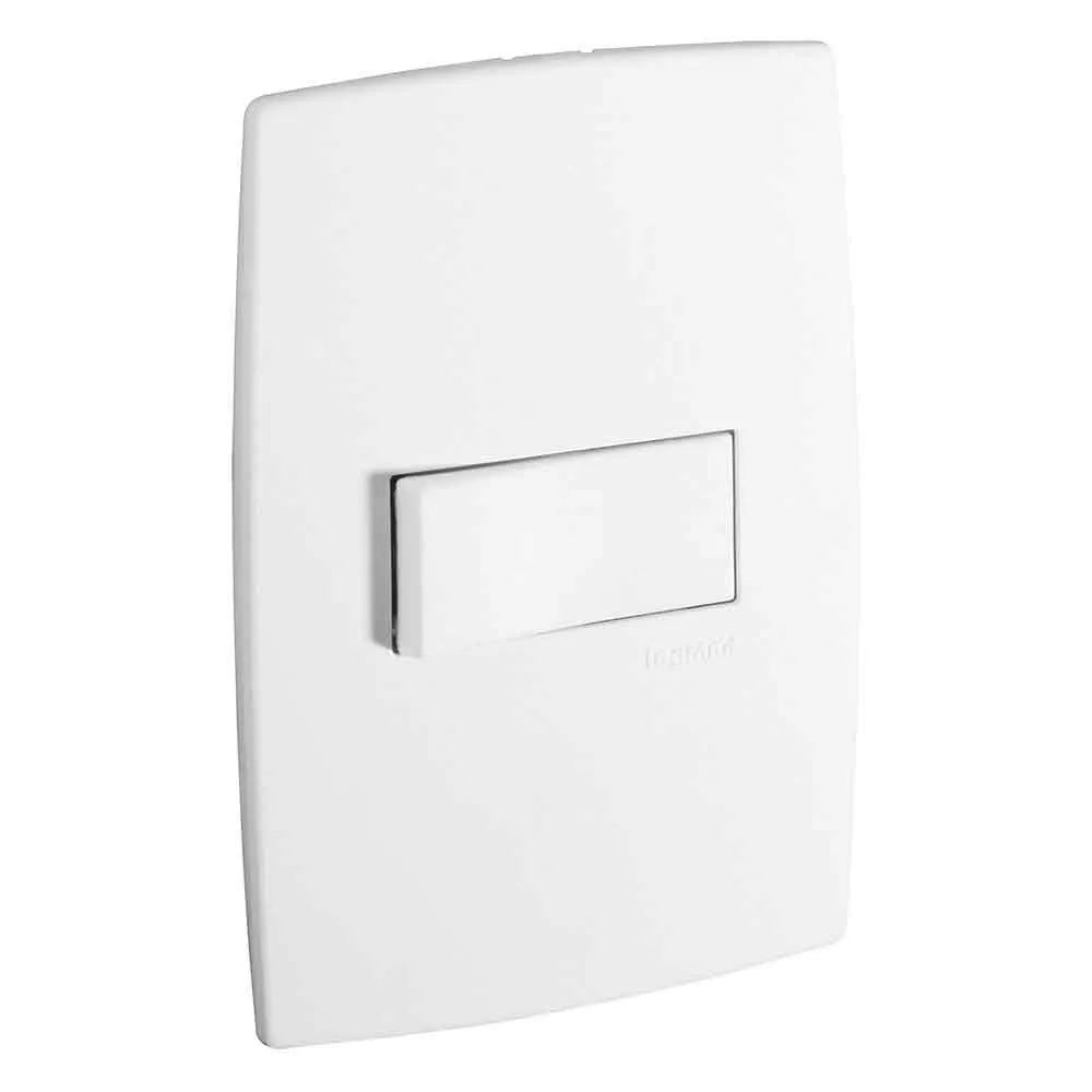 Conjunto Interruptor Simples Horizontal 10A/250v 4x2 Branco 611110 Pial Plus Legrand