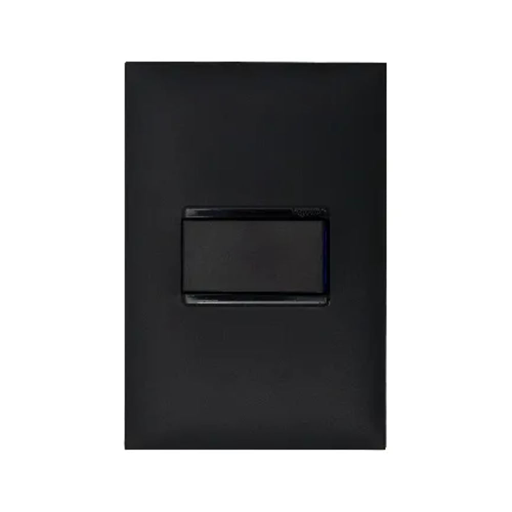 Conjunto interruptor simples 10a 4x2 preta pial plus 611110pt