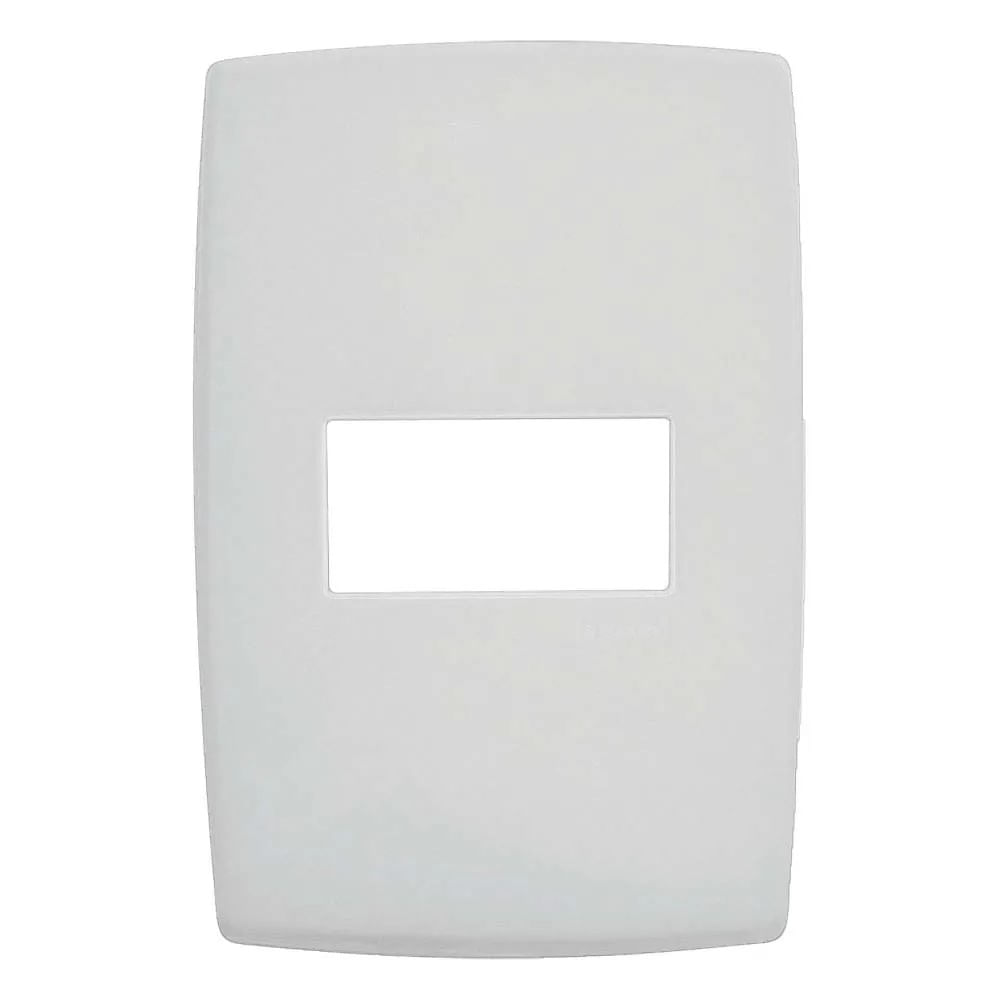 Placa 1 Posto 4x2 Horizontal Branco Protegido Contra Amarelamento Ocasionado Pela Ação De Raios Ultravioletas 618505 Pial Plus Legrand