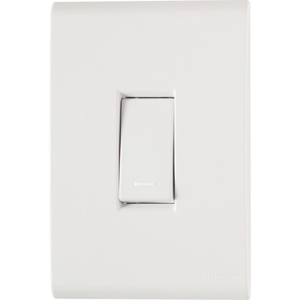 Conjunto 1 Interruptor Simples 10A/250V Liz Branco Tramontina