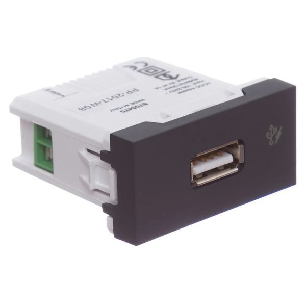 Módulo Tomada Carregador Usb 2 0 1a 127v 220v 1 M Grafite Orion Schneider