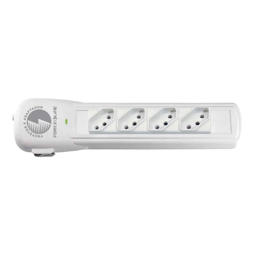 Protetor Adaptador Bivolt 3m Cinza 7200 Force Line