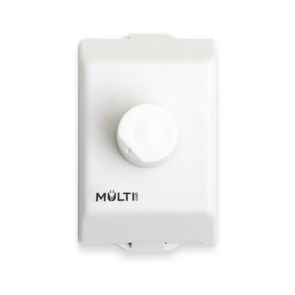 Controle Ventilador Comercial / Dimmer Branco Bivolt 300W Multi