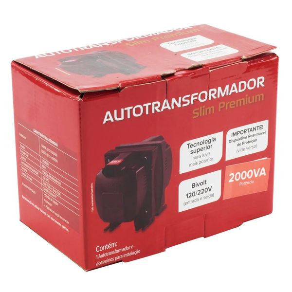 Autotrafo 2000Va Bivolt Slim Premium Force Line