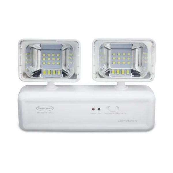 Luminária de Emergência com 2 Faróis e 24 Leds Branco Bivolt Segurimax