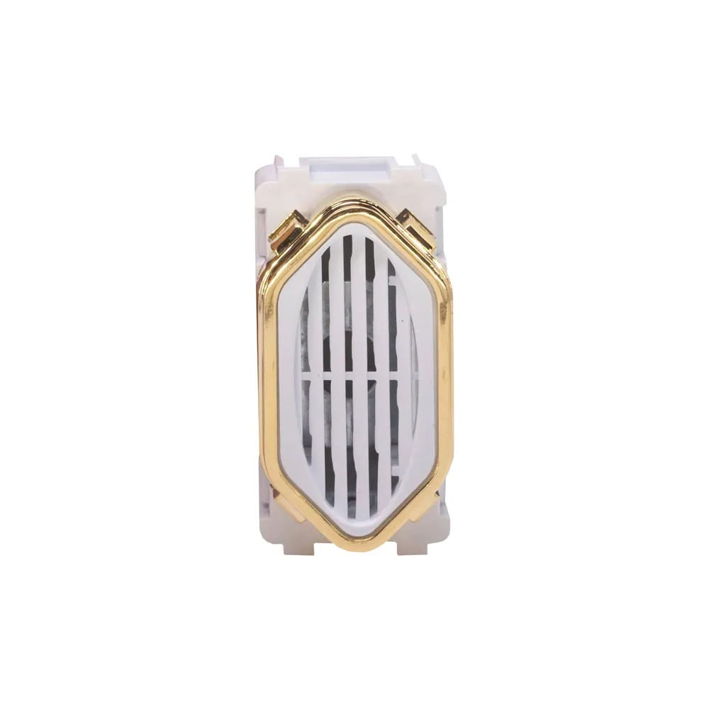 Módulo 1 Campainha Cigarra Branco Com Gold Novara Dicompel