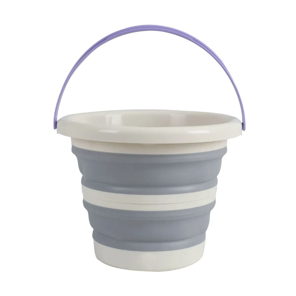Balde Dobravel De Plastico 5 Litros Simplobranco