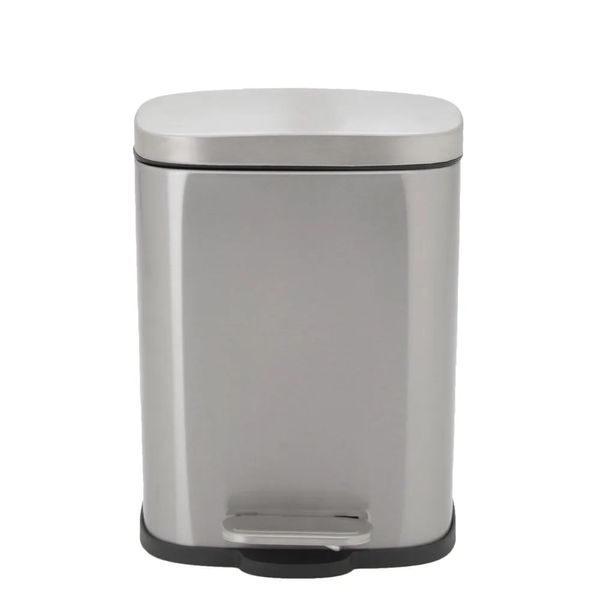 Lixeira Inox Retangular 5L Coisas E Coisinhas