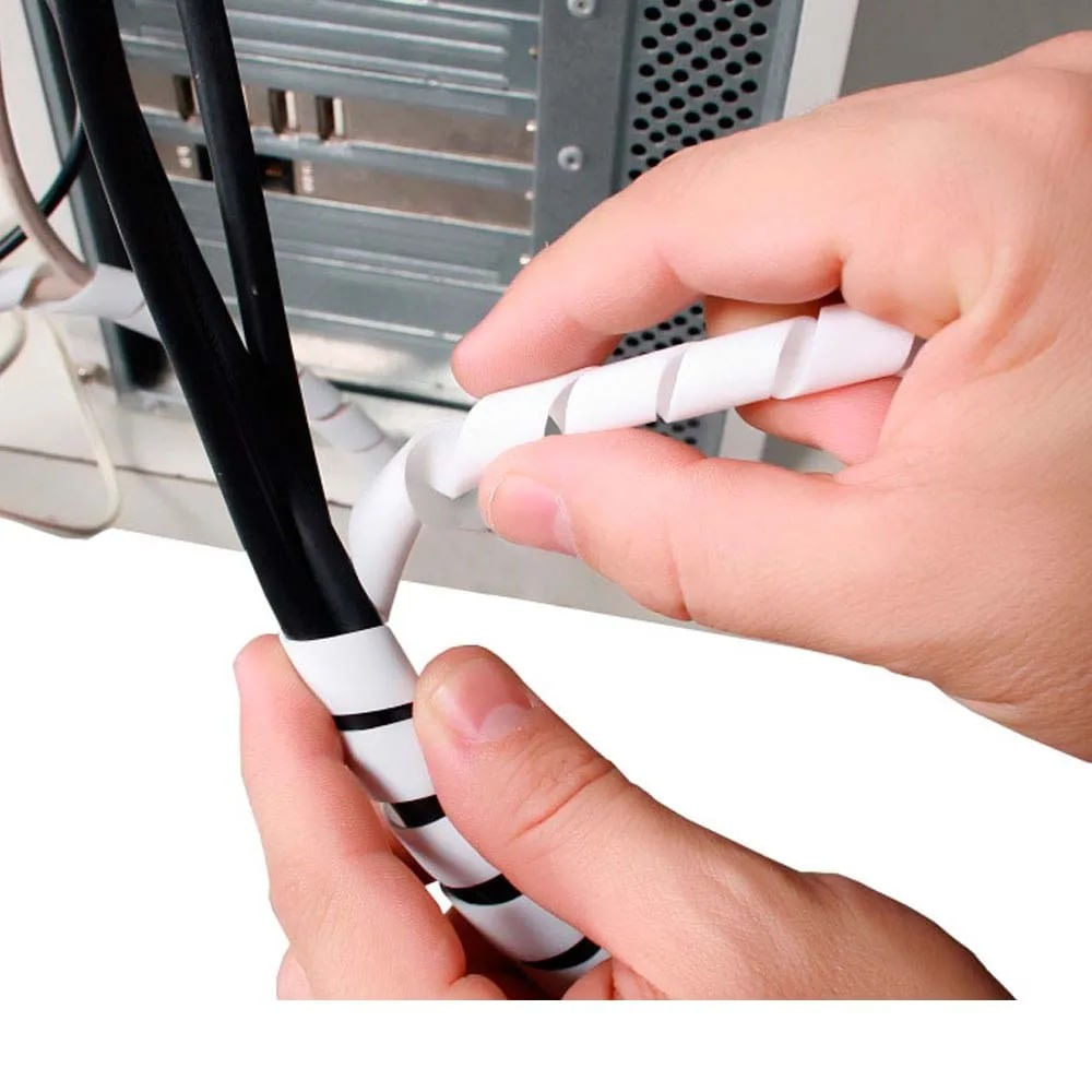 Organizador de Fios e Cabos Daneva 12,5mm 1,5m DN1577 Branco