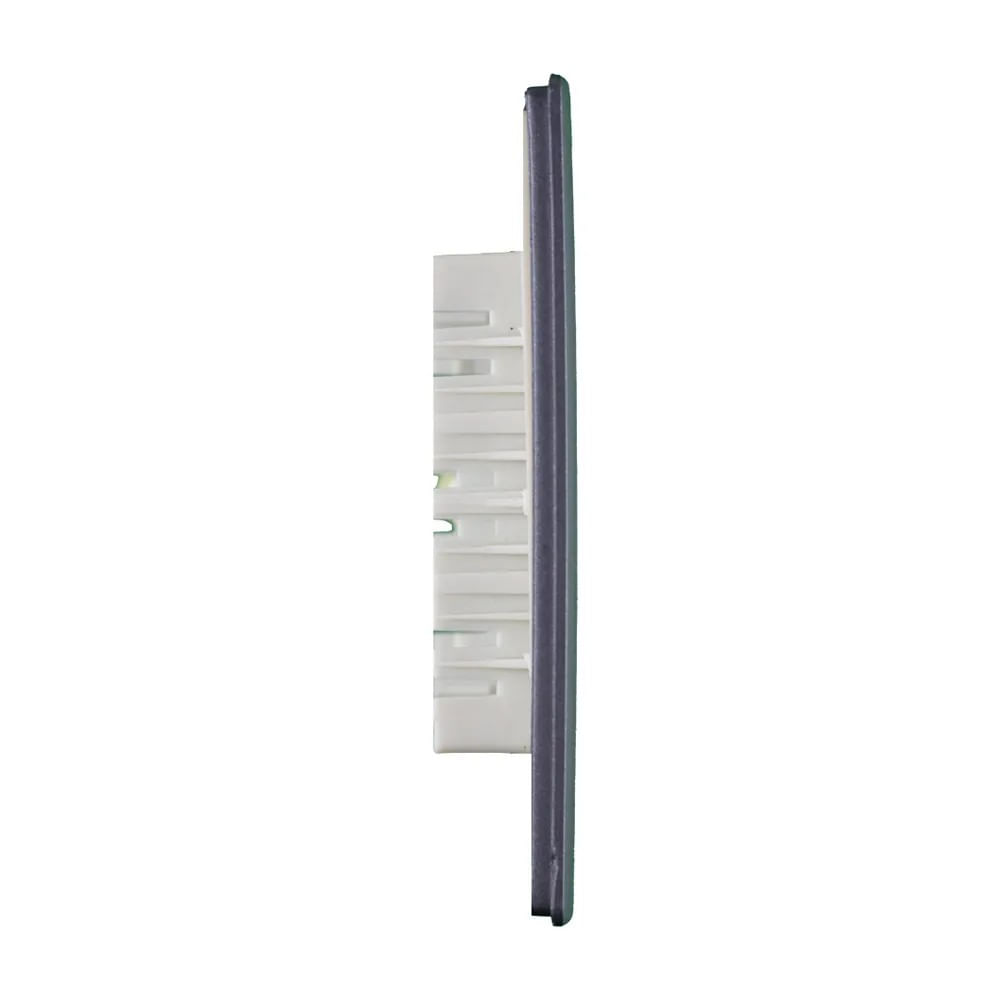 Placa 4x2 3 Tomadas Com Suporte Preto Grafite Novara Dicompel