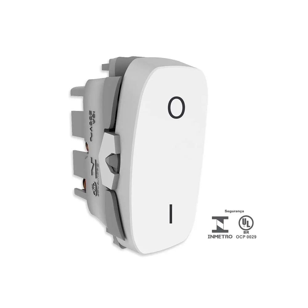 Interruptor Bipolar Simples 10a 250v Gracia Branco Alumbra