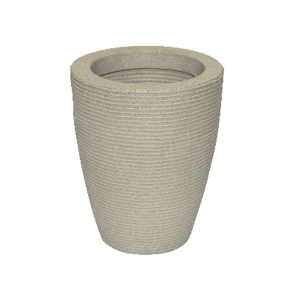 Vaso Vasap Design Cone Riscato Alt: 45 cm. X Larg: 30 cm. Mármore Branco
