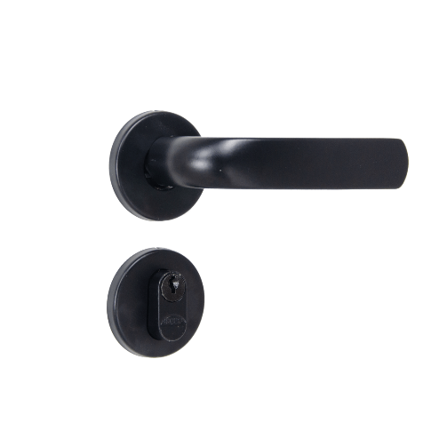 Fechadura Wc Idea Roseta Redonda 40mm Preta Arouca Fechadura banheiro idea preto 508475 40 zep Arouca