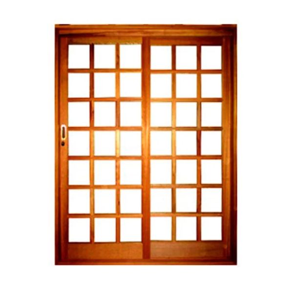 Porta de correr 2 folhas Quadriculado 215x140cm imbuia Madaza