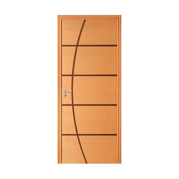 Folha de porta decorada frisada Belíssima 05 210x82cm mogno Randa