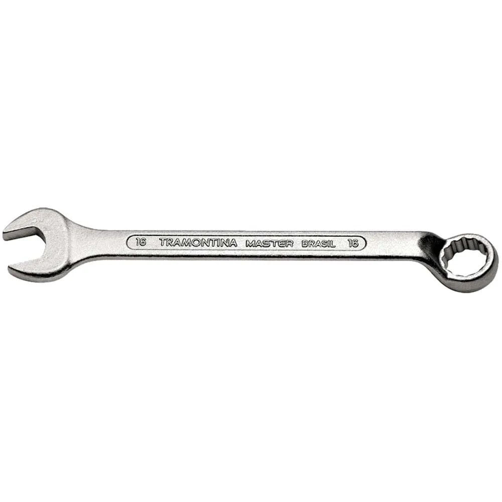 Chave Combinada Com Pescoço 16mm Forjada Em aço Especial Cromada 42246116 Tramontina Chave combinada 42246/116 16mm Tramontina