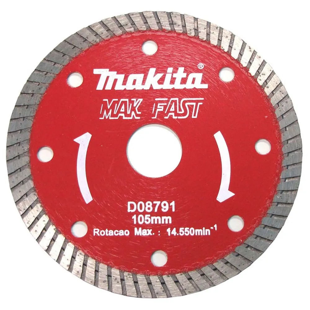 Disco Diamantado Mak-Fast Turbo 105mm Furo 20mm Esp. 2,2mm Makita