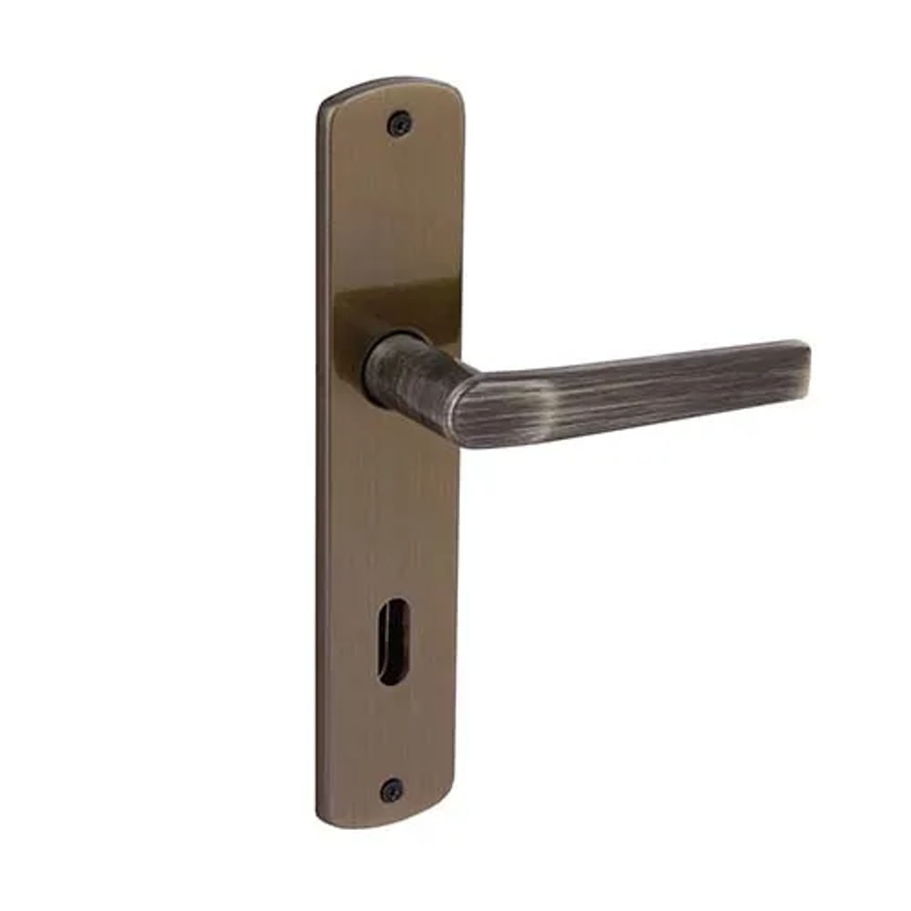 Fechadura Interna Palio com Espelho 40mm Antique Arouca Fechadura interna em aço inox e zamac Abitare Palio 18x6,15cm antique Arouca