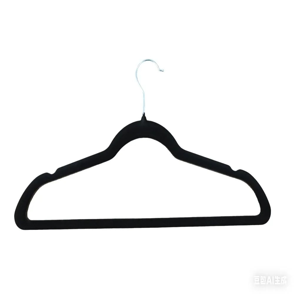 Kit Com 10 Cabides Veludo Preto Com Gancho Em Metal Coisas Coisinhas