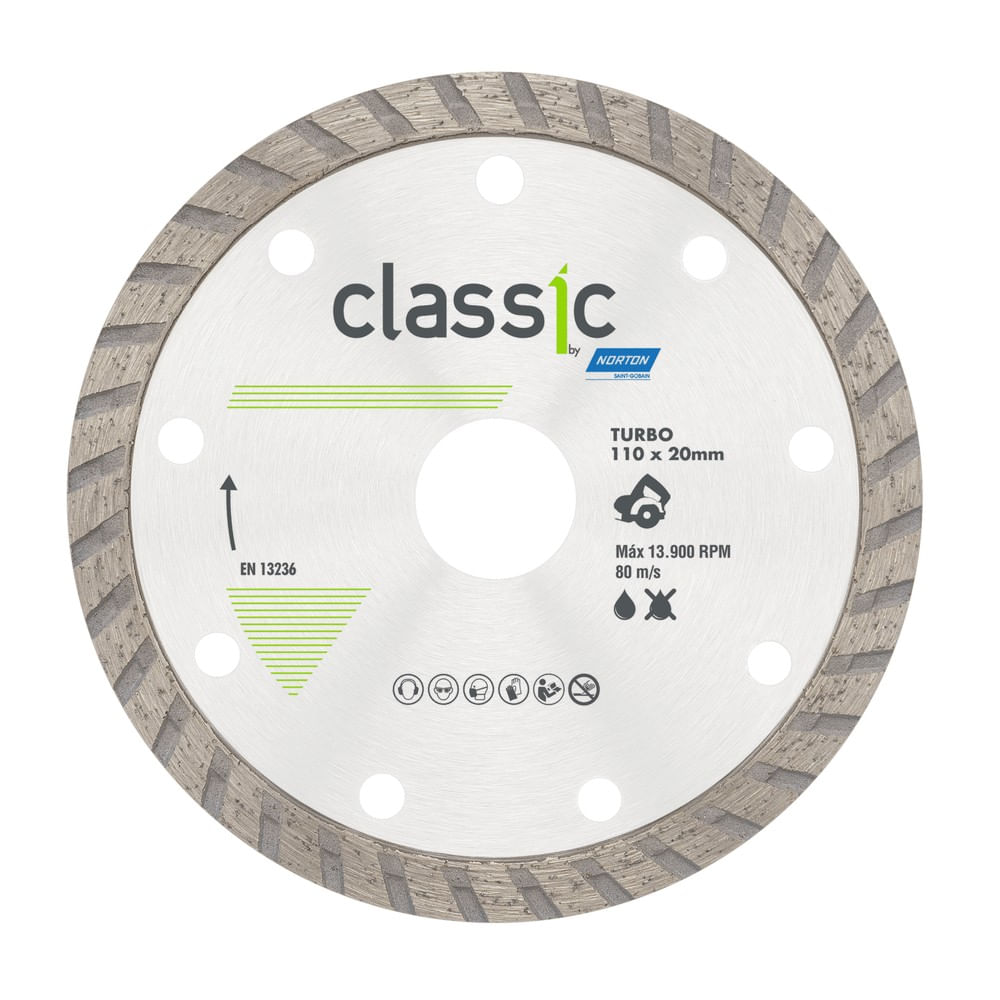 Disco diamantado 110x20x7mm Classic Turbo Norton