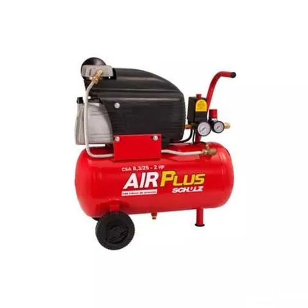 Motocompressor Air Plus 8,3/25L 220V vermelho Schulz