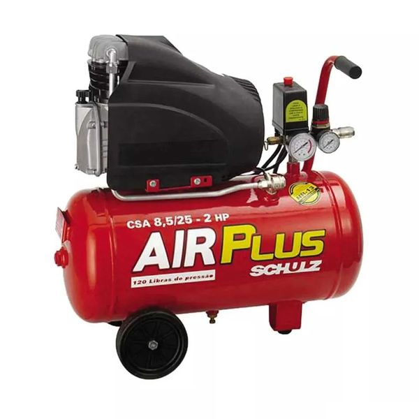 Motocompressor Air Plus 8,5/25L 127V vermelhor Schulz