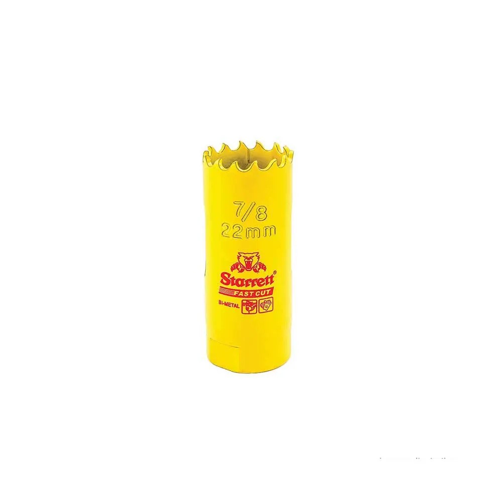Serra Copo Bi-metal Fast Cut 22mm amarela Starret