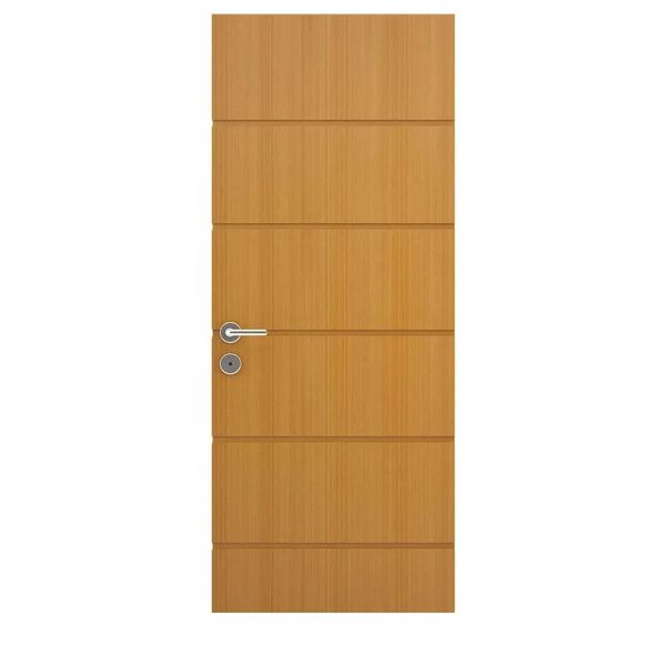 Folha de Porta Decorada de Madeira MDP Vert Bella 210x82x3,5cm Imbuia