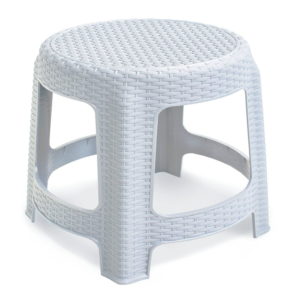 Banqueta Premium Rattan  Branca Arqplast