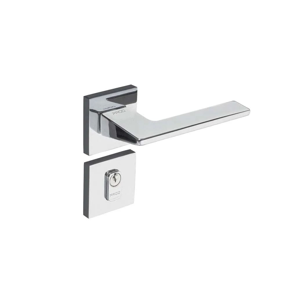 Fechadura Pado Externa de Aço Zamac Sara com Roseta Fechadura Zm Sara Rq2 502-90 Externa Cr Pado