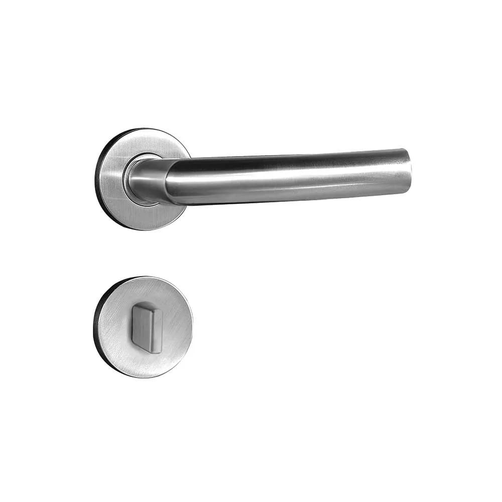 Fechadura para Banheiro de Inox Luma 55mm com Roseta Escovada Pado