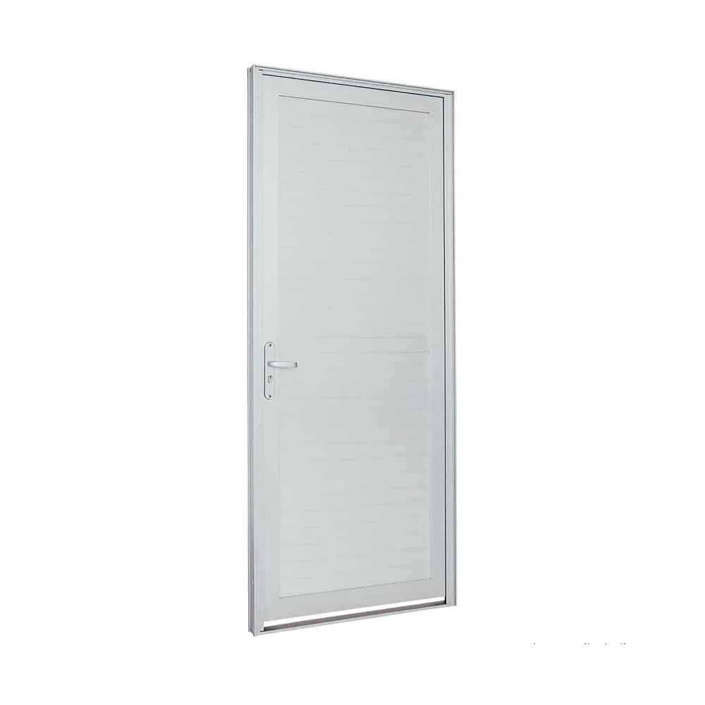 Porta Lambri Horizontal Alumínio Branco Esquerda 216x88x5 Alumifort Sasazaki