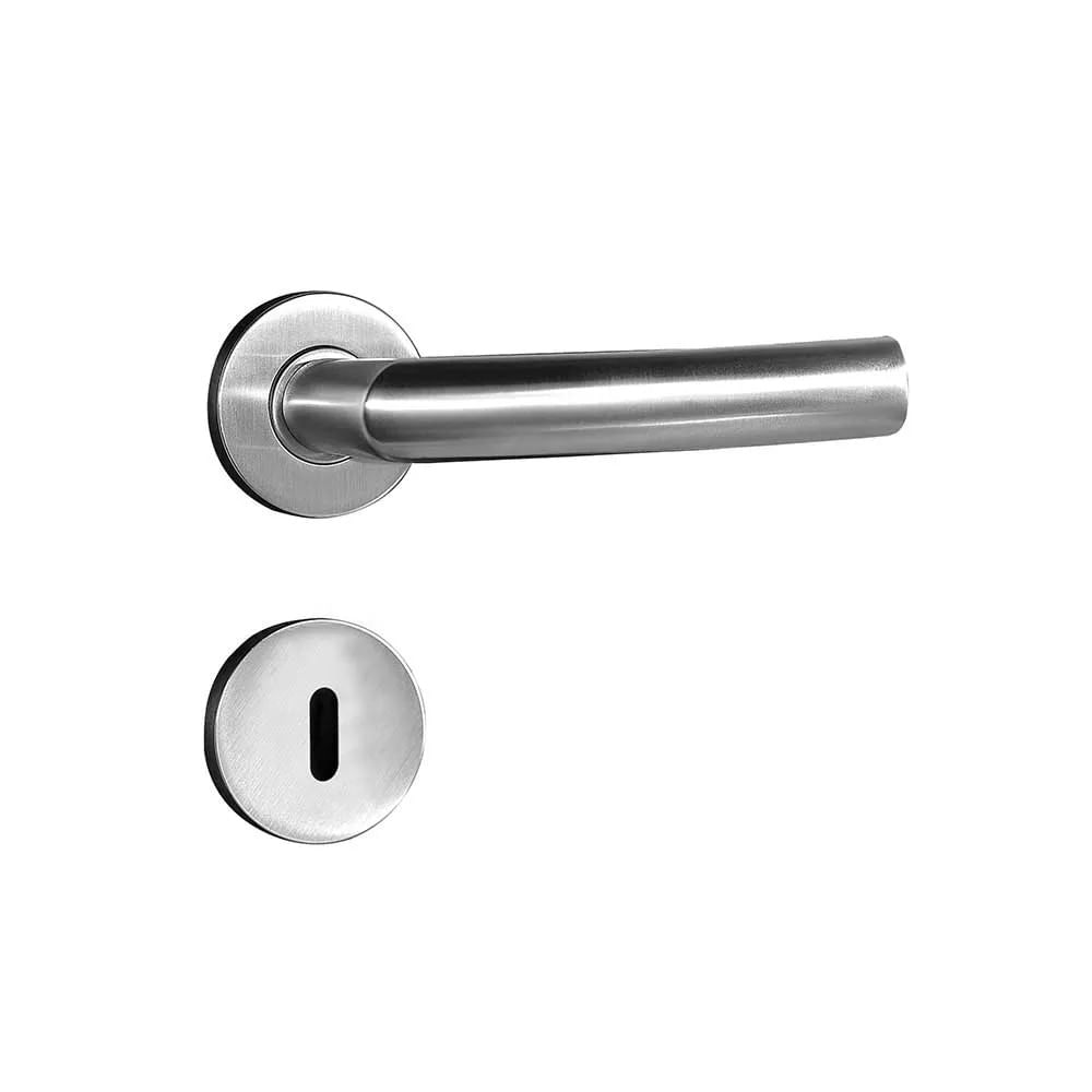 Fechadura Interna de Inox Pado Luma com Roseta Escovada Fechadura Ix Luma Rr2 582-90 Interna Ixe Pado