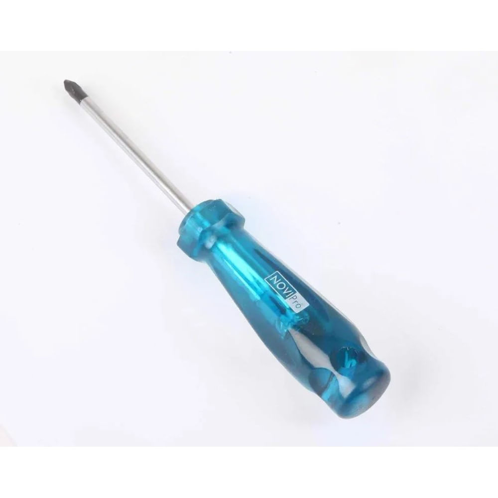 Chave de Fenda Ponta Cruzada Transparente 3x75mm Novipro