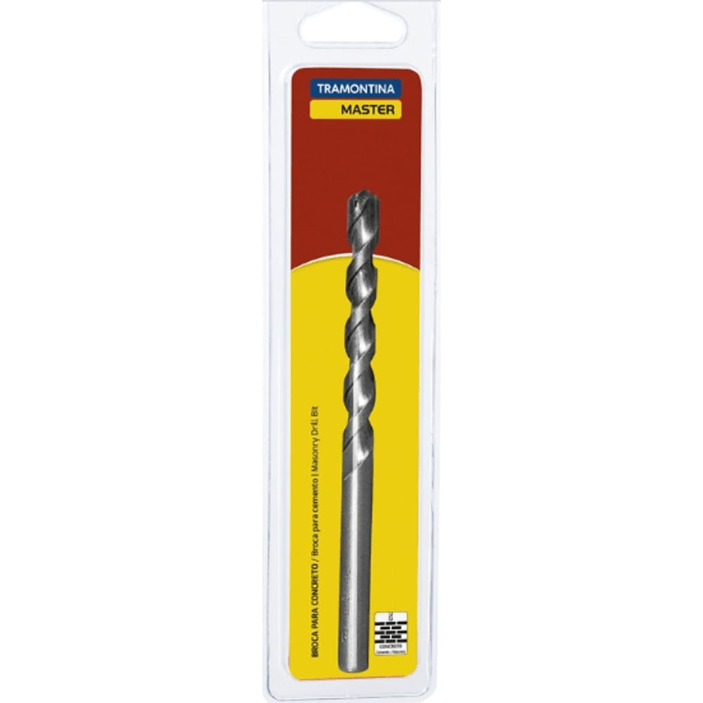 Broca Para Concreto 10.0x150 Mm Corpo Em aço Com Ponta Em Carboneto De Tungstênio 43142110 Tramontina