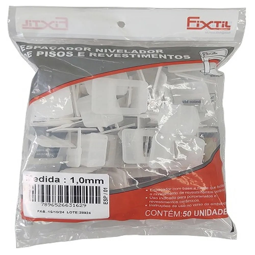 Espaçador Nivelador 1,0Mm Com 50 Peças Fixtil