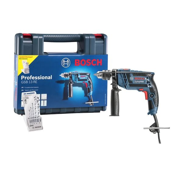 Furadeira De Impacto Bosch 650W 220V Com 5 Brocas E Maleta Bosch