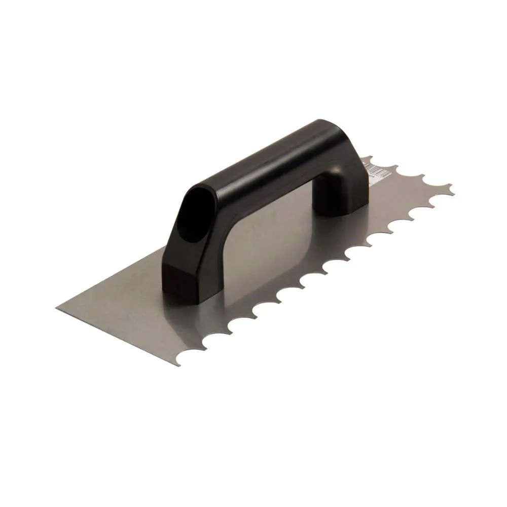 Desempenadeira Aço Dentada 28x12mm Raio 10 Mm Com Cabo Plástico Cortag